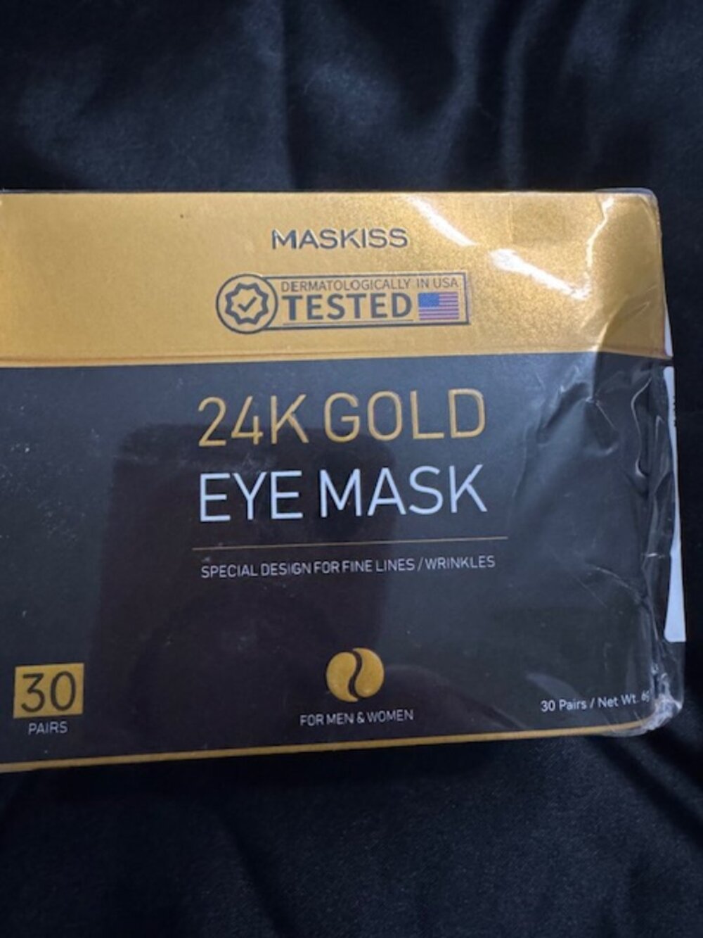 Maskiss 24k Gold Under Eye Patches (30 Pairs), Eye Mask, exp 4/16/2028